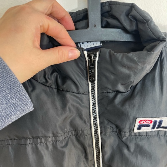 Vintage 90s Fila Puffer Vest Retro men women Fila Puffer Jacket size medium - Picture 9 of 14